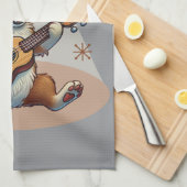 うちの犬はフリーズウクレレのチューニング曲を持っている キッチンタオル (四つ折り)