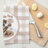 うちの犬はフリーズウクレレのチューニング曲を持っている キッチンタオル (四つ折り)