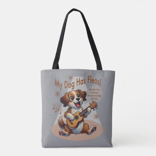 うちの犬はフリーズウクレレのチューニング曲を持っている トートバッグ (裏面)