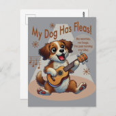 うちの犬はフリーズウクレレのチューニング曲を持っている ポストカード (正面/裏面)