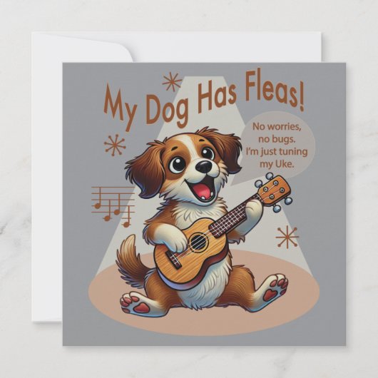 うちの犬はフリーズウクレレのチューニング曲を持っている 招待状 (正面)