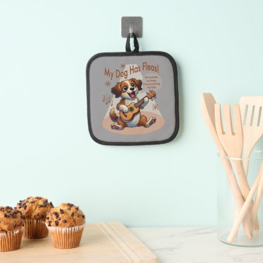 うちの犬はフリーズウクレレのチューニング曲を持っている 鍋敷き (インサイチュ (吊り下げ))
