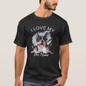 うちの犬大好き オーダーメイド 写真 ペット 猫 名入れ Tシャツ (正面)