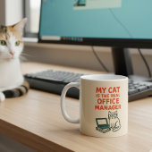 うちの猫が本当の上司 – 在宅勤務を楽しむ コーヒーマグカップ