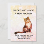 うちの猫と引越しましたのお知らせ 案内状 (正面)