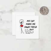 うちの猫に渡すように言われたバレンタインカードがおかしい ノートカード (正面/裏面インサイチュ)