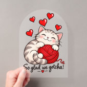 うちの猫の日 カード、名前入り猫の譲受記念 アクリル招待状 (インサイチュ (ポータブル))