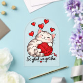 うちの猫の日 カード、名前入り猫の譲受記念 アクリル招待状 (インサイチュ (ウェディング))