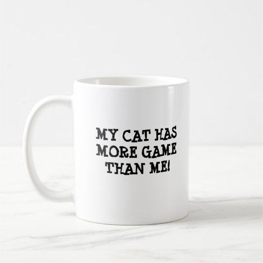 うちの猫は獲物がある コーヒーマグカップ (左)