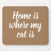 うちの猫は、白い脚本が薄茶色   マウスパッド (正面)