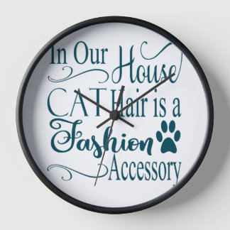 うちの猫髪はアクセサリーファッション 壁時計
