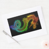 うちの番犬は竜 長方形シール (封筒)