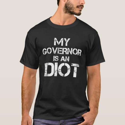 うちの知事は皮肉おもしろい政治だ Tシャツ (正面)