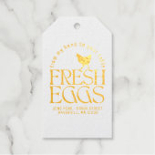 うちの鶏からテーブルへフレッシュ・エッグズのカートン・ヘン ギフトタグ (正面)