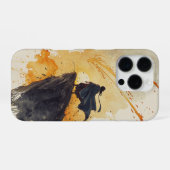 うちはマダラ - シネマティック水彩画 iPhoneケース (裏面横)