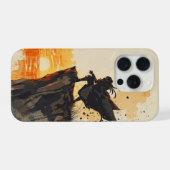 うちはマダラ - シネマティック水彩画 iPhoneケース (裏面横)