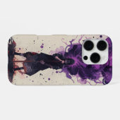 うちはマダラ - シネマティック水彩画 iPhoneケース (裏面横)