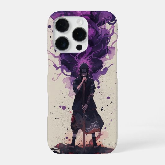 うちはマダラ - シネマティック水彩画 iPhoneケース (裏面)
