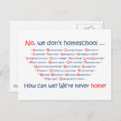 うちは家庭教育なんてしてないわよ ポストカード (正面/裏面)