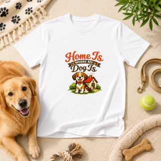 うちは愛犬のいる場所 犬のユーモア Tシャツ