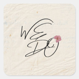 うちは押し花みすぼらしいガーデンシックなプログラム スクエアシール