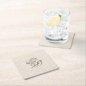 うちは押し花みすぼらしいガーデンシックなプログラム スクエアペーパーコースター (インサイチュ)