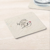 うちは押し花みすぼらしいガーデンシックなプログラム スクエアペーパーコースター (アングル)