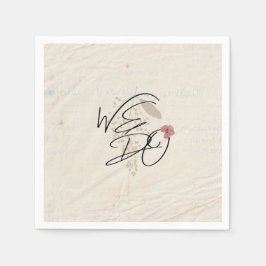 うちは押し花みすぼらしいガーデンシックなプログラム スタンダードカクテルナプキン