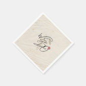 うちは押し花みすぼらしいガーデンシックなプログラム スタンダードカクテルナプキン (角)