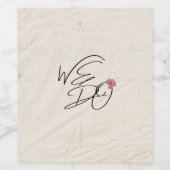 うちは押し花みすぼらしいガーデンシックなプログラム ワインラベル (シングルラベル)