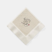 うちは押し花みすぼらしいガーデンシックなプログラム 縁ありカクテルナプキン (角)