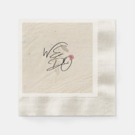 うちは押し花みすぼらしいガーデンシックなプログラム 縁ありカクテルナプキン