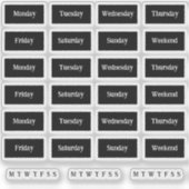 うっかり。週の日- Mono シール (正面)