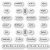 うっかり。2025年の月2026 – 透明 シール (正面)