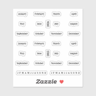 うっかり。2025年の月2026 – 透明 シール