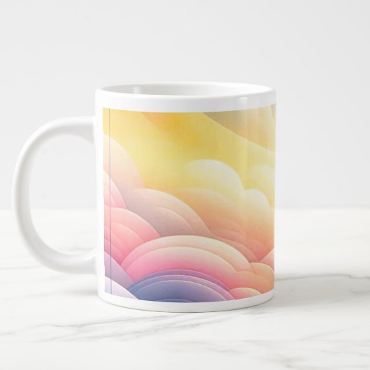 うっそうと思った夢の色で平和に ジャンボコーヒーマグカップ (左)