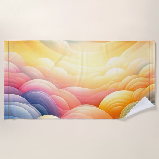 うっそうと思った夢の色で平和に ビーチタオル (正面)