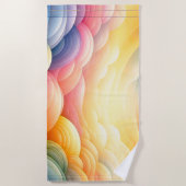 うっそうと思った夢の色で平和に ビーチタオル (正面)