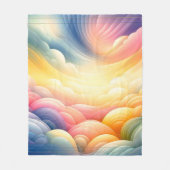 うっそうと思った夢の色で平和に フリースブランケット (正面)