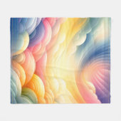 うっそうと思った夢の色で平和に フリースブランケット (正面(横))