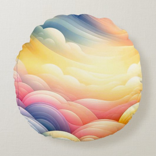 うっそうと思った夢の色で平和に ラウンドクッション (正面)