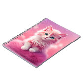 うっとりしたピンクの子猫 ノートブック (左側)