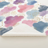 うっとりした水色の雲 シェルパブランケット (3/4)