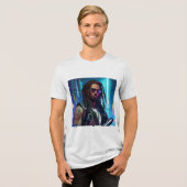 うっとりした水色Tシャツ トライブレンドTシャツ (正面全面)