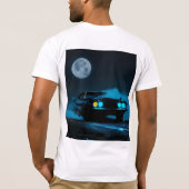 うっとりした水色Tシャツ Tシャツ (裏面)