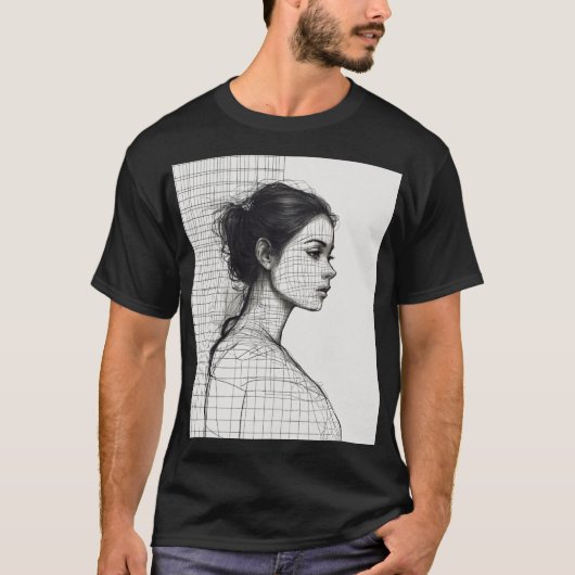 うっとりした水色Tシャツ Tシャツ (正面)