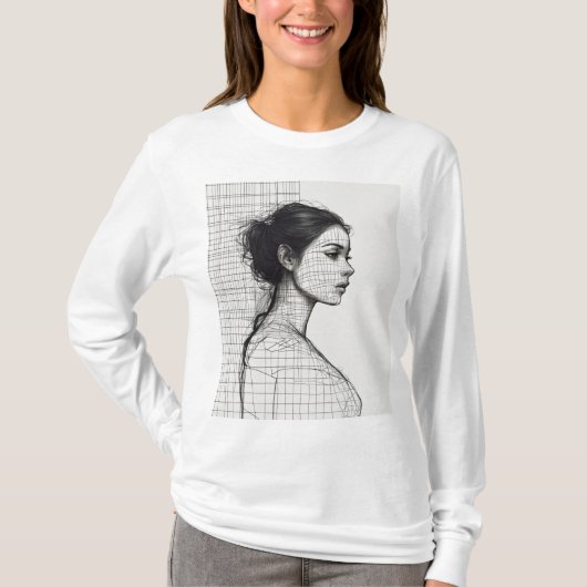 うっとりした水色Tシャツ Tシャツ (正面)