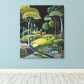 うっとりするような森 キャンバスプリント (インサイチュ (ウッドフロア))