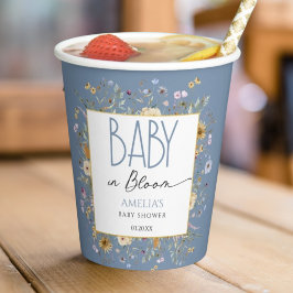 うっとりとしたブルーベビーシャワー 紙コップ