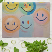 うっとりとした笑み キッチンタオル (折り畳み)